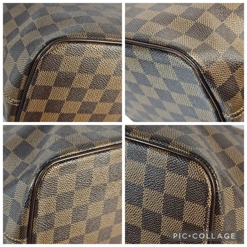 LOUIS VUITTON SALEYA PM Damier Ebene Satchel Bag Tote Leather Monogram Handbag - Picture 6 of 15